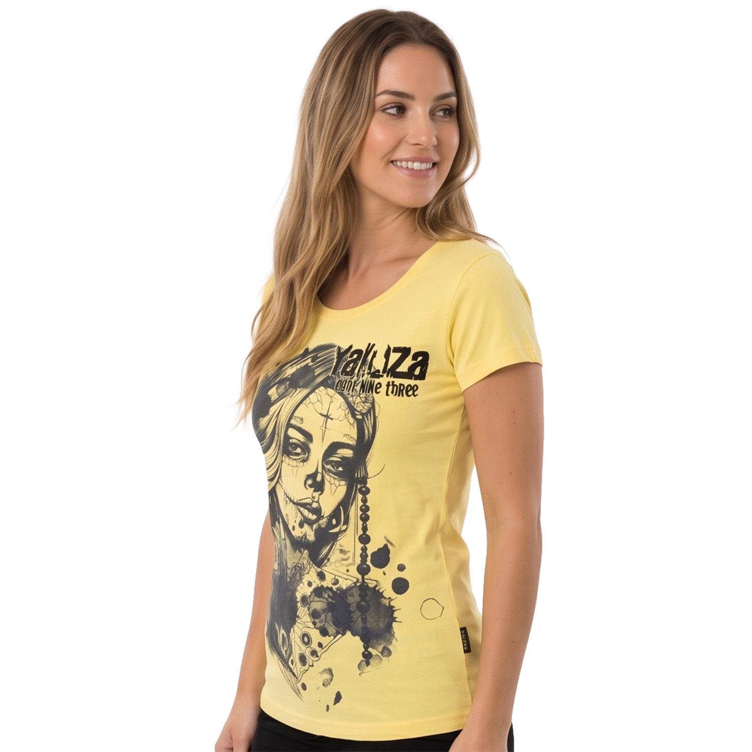 Yakuza dámské tílko Sorrow Curved Crew Neck T-Shirt french/vanilla 3XL