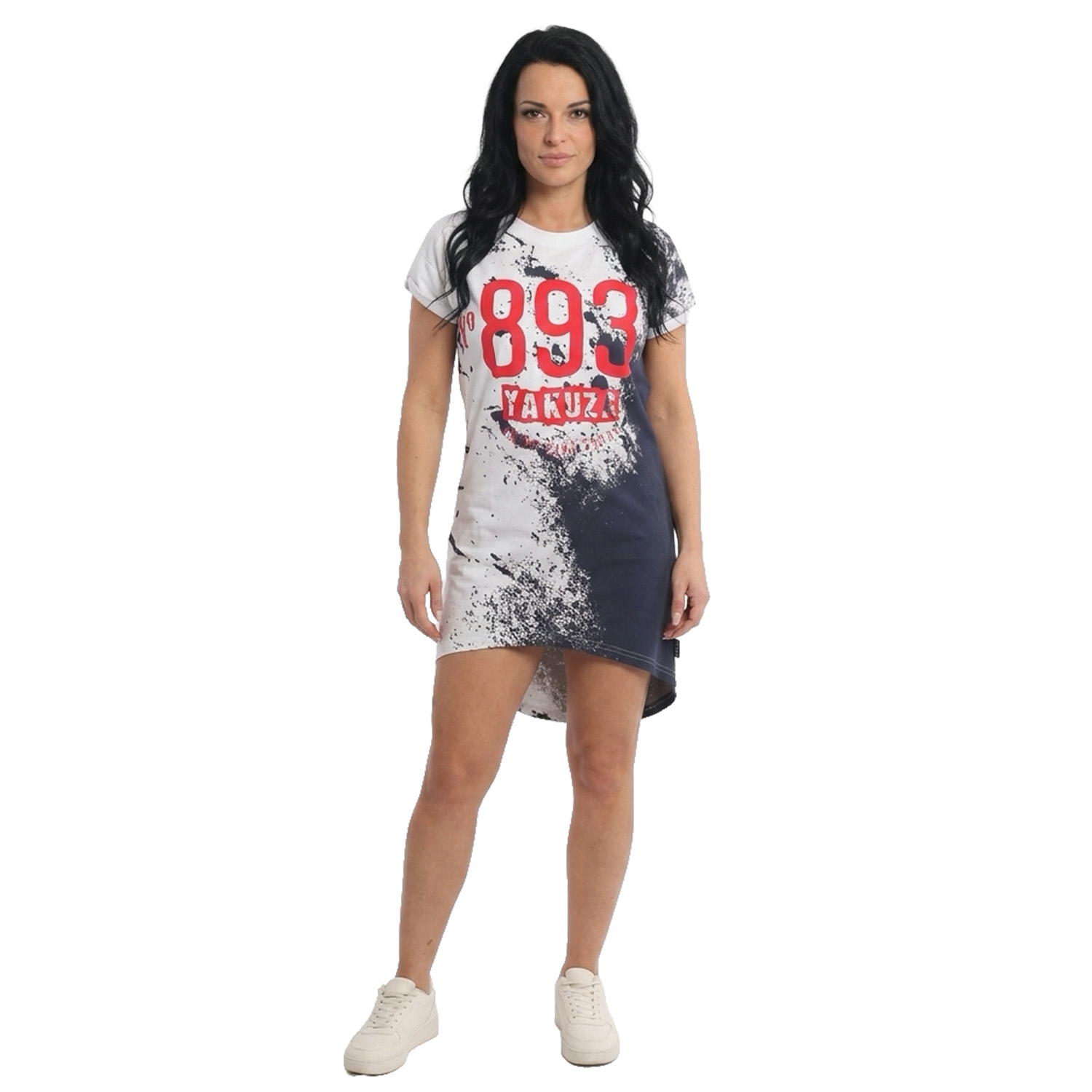 Yakuza dámské šaty Spill Urban T-Shirt Dress white XS