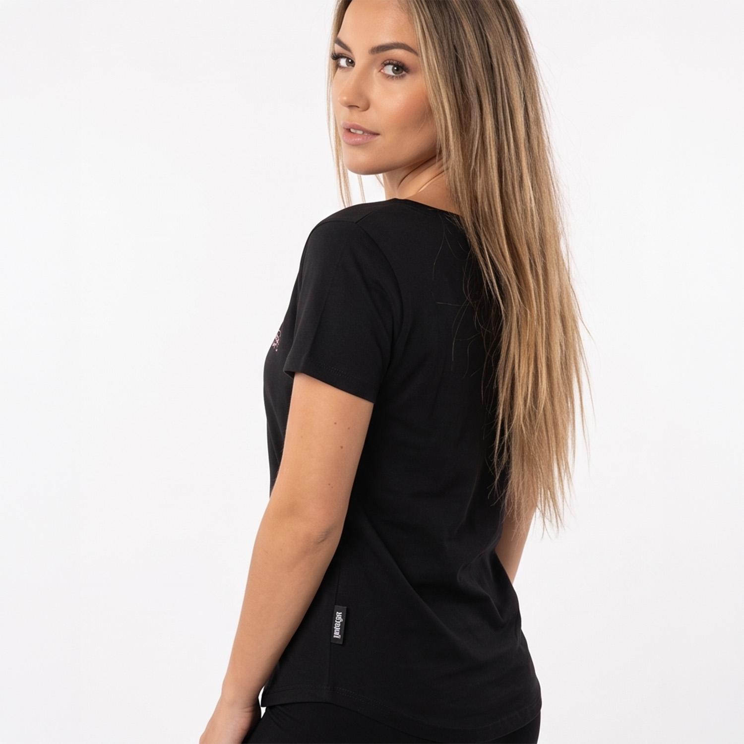 Yakuza dámské tílko Rose Curved Crew Neck Basic T-Shirt black M
