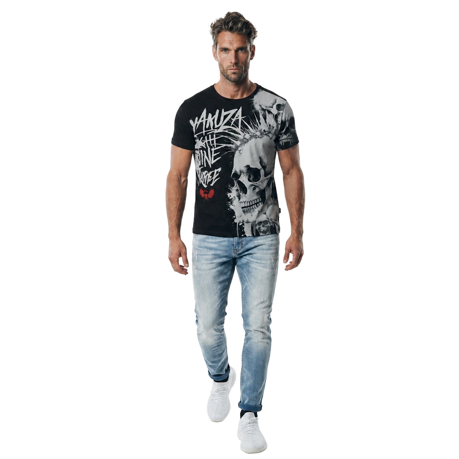 Yakuza pánské tričko Skull Stack Regular T-Shirt black 2XL