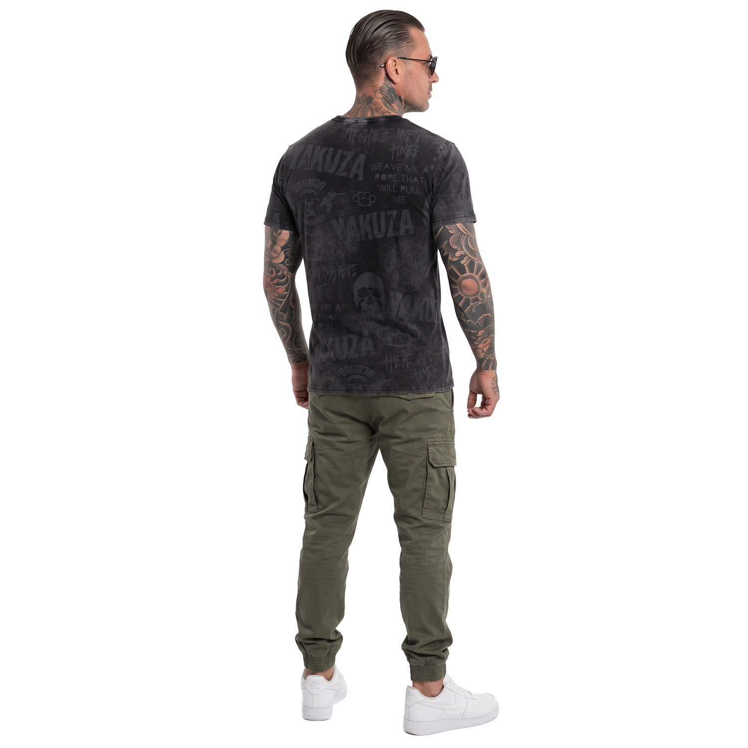 Yakuza pánské tričko Branded Allover Regular T-Shirt black S