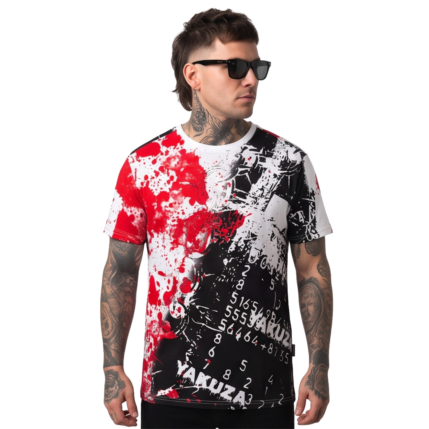 Yakuza pánské tričko Rush Allover Regular T-Shirt white L