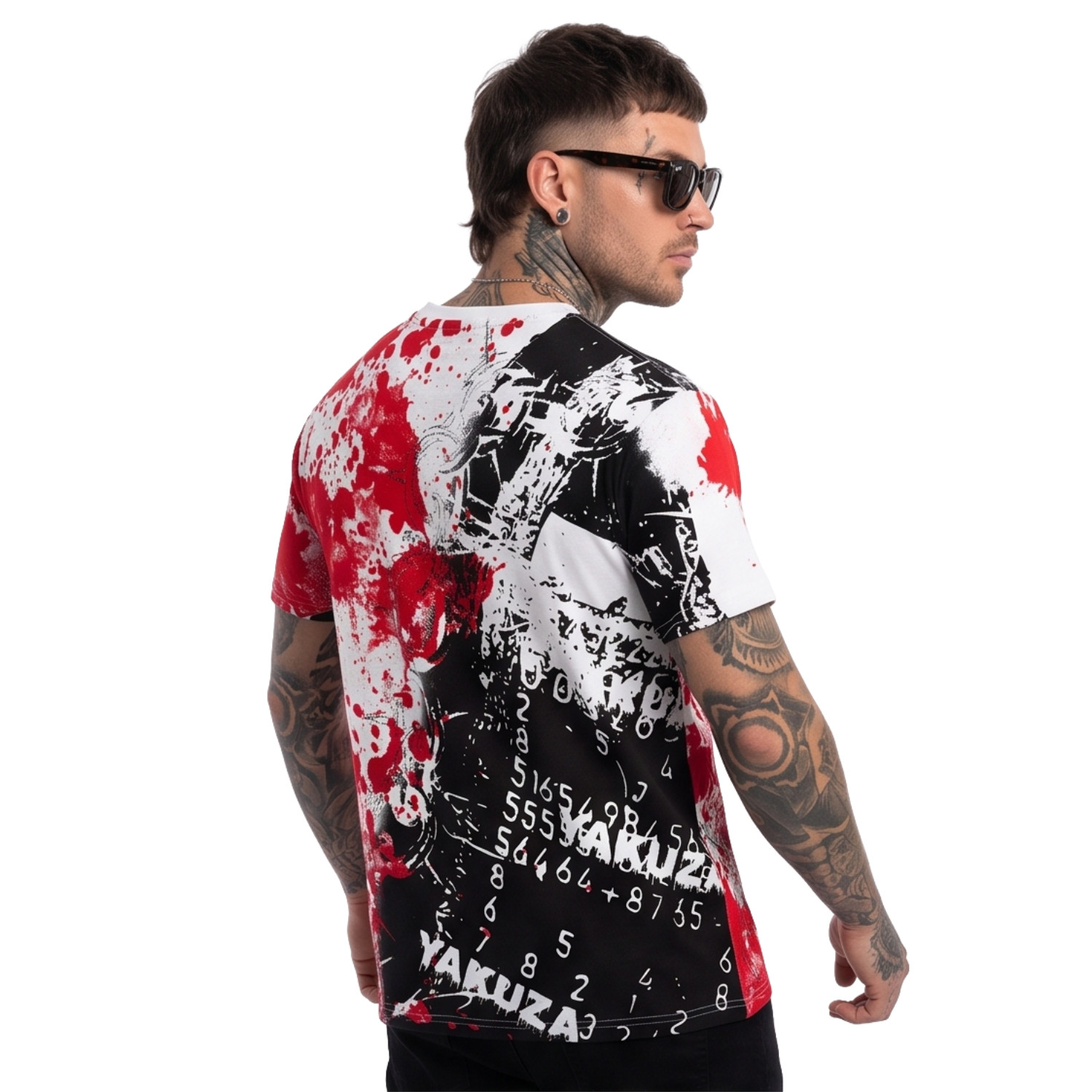 Yakuza pánské tričko Rush Allover Regular T-Shirt white L