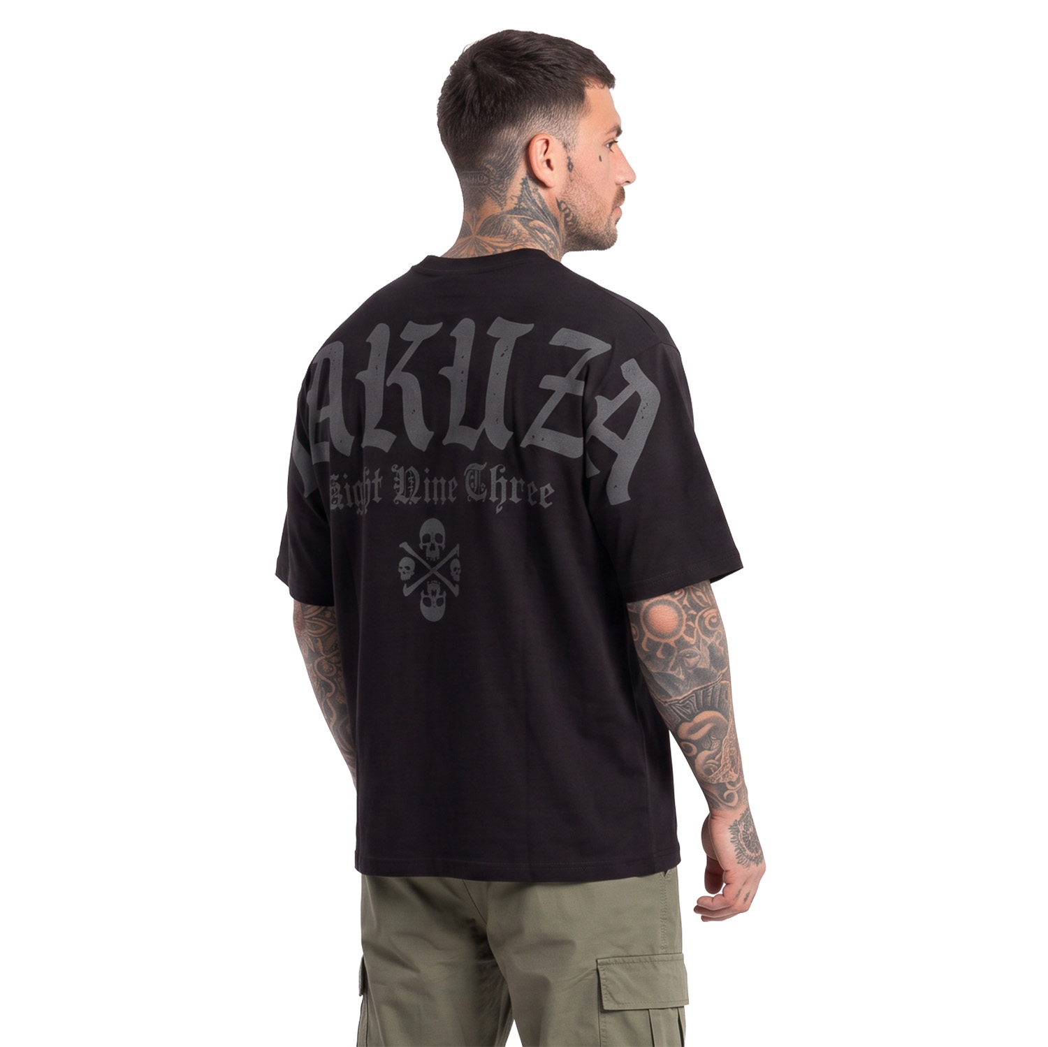 Yakuza pánské tričko 3RD Oversized T-Shirt [250GSM] black M