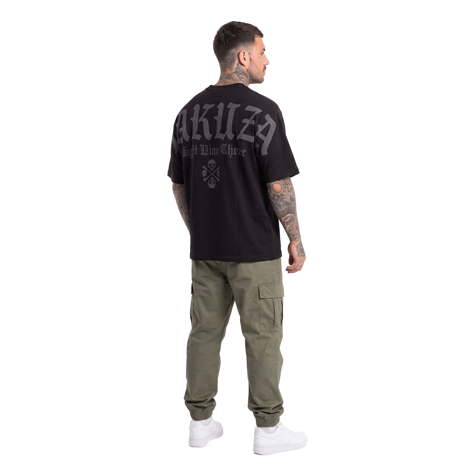 Yakuza pánské tričko 3RD Oversized T-Shirt [250GSM] black M