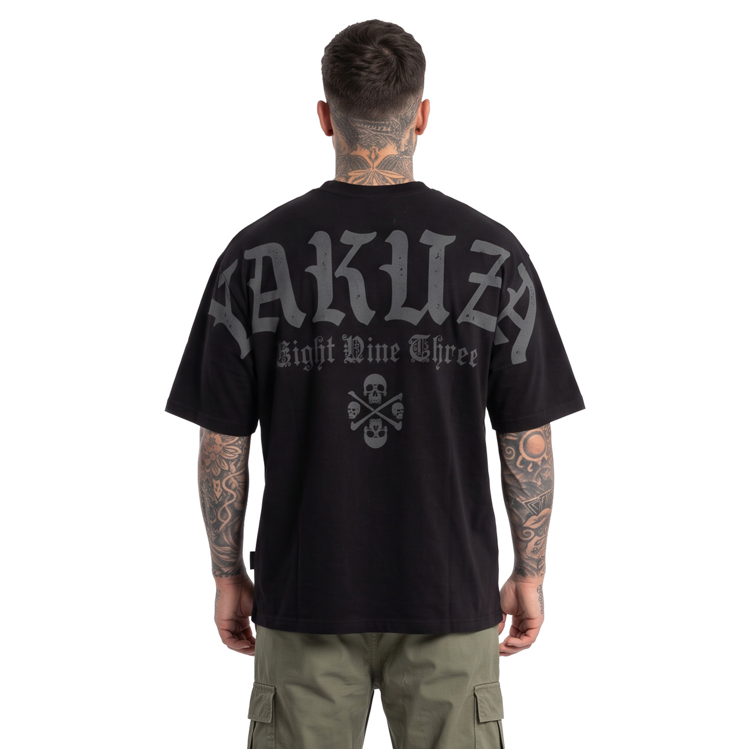 Yakuza pánské tričko 3RD Oversized T-Shirt [250GSM] black M