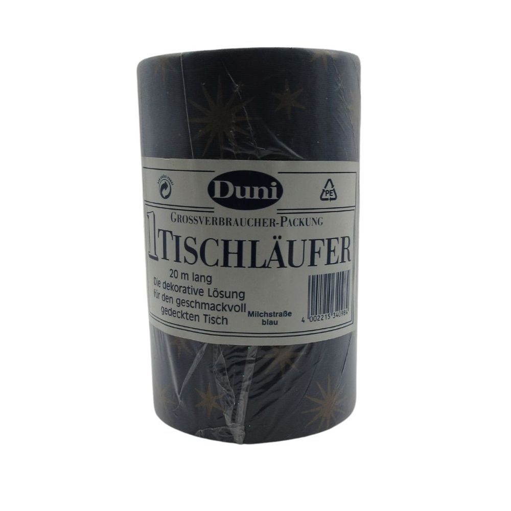 20 Meter Duni Tischläufer 15 cm breit Tischband Weihnachten Milchstraße Blau