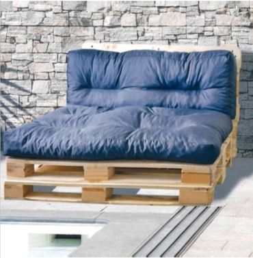 Paletten RÜCKENKISSEN 118 x 38 x 8/13 cm Outdoor Wasser und Schmutzabweisend